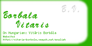 borbala vitaris business card
