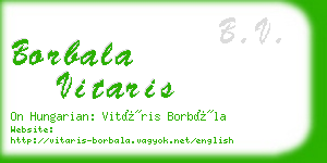 borbala vitaris business card